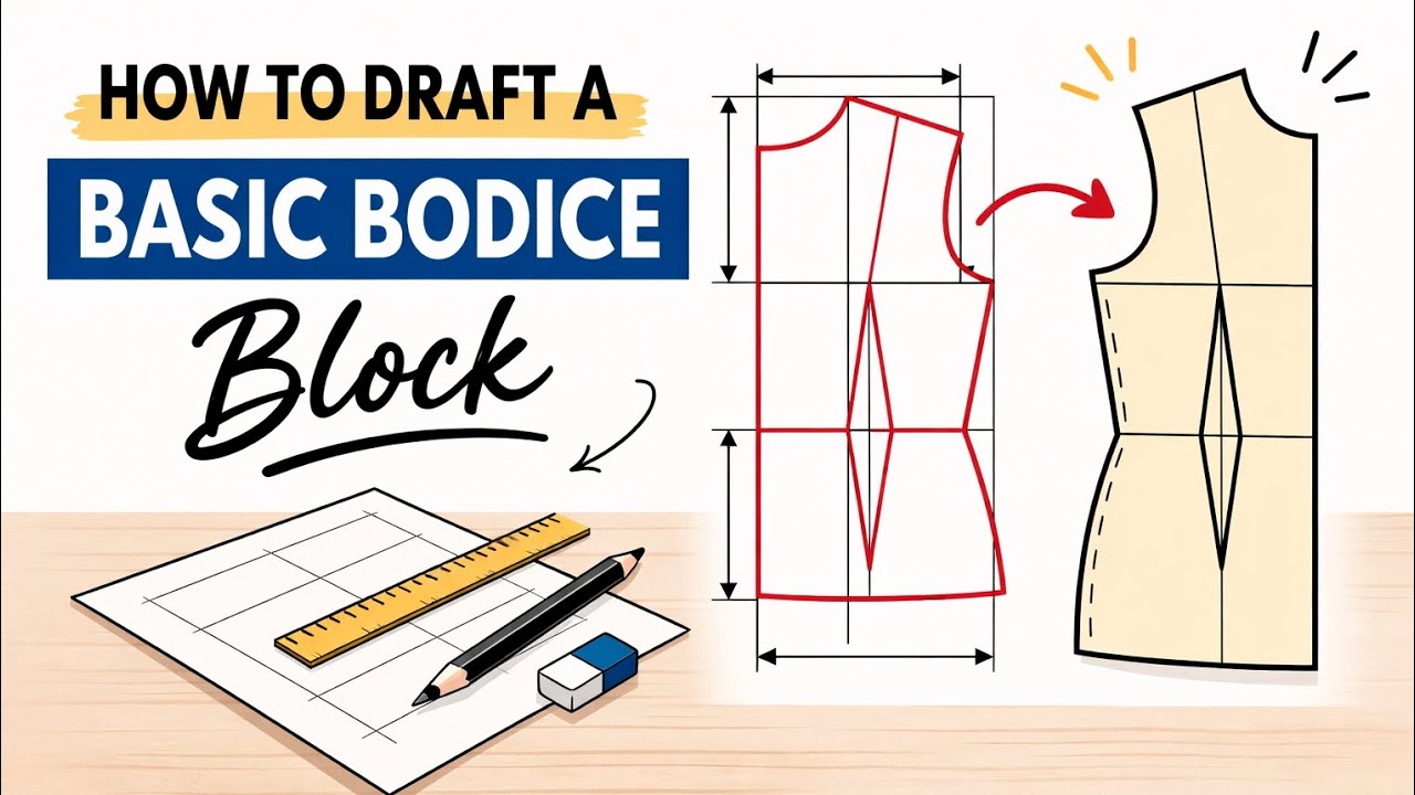 How to draft a basic bodice block (part 1) #how #basicbodiceblock #youtubevideo