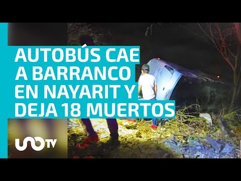 Accidente de autobús en Nayarit deja 18 muertos y más de 30 heridos