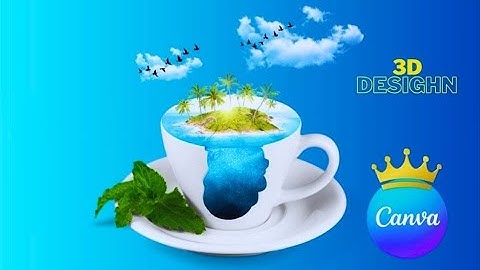 Photo Manipulation In Canva | How to Insert Island into Coffee Cup | canva manipulation