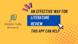 Use This Tool for Effective Literature Review in Research | Consensus | Abhijith Talks Research