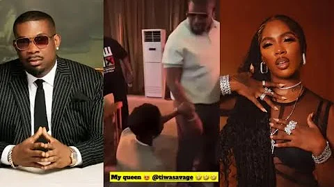 Moment 45-year-old Tiwa Savage kneels to greet 42-year-old Don Jazzy at recent event