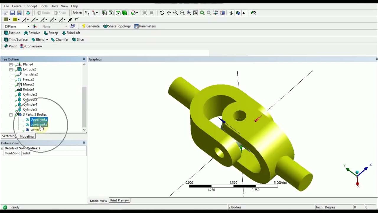 Universal Joint in Ansys Design modeller Dynamic Analysis 2 YouTube