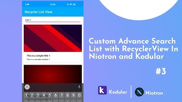 Custom Advance Search List with RecyclerView In Niotron and Kodular