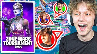 I Hosted a $1000 ZONE WARS Tournament In Fortnite! (sweaty)