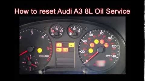 How to reset Audi A3 8L Tdi oil service light