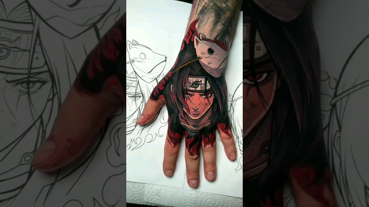 Tattoo of Itachi Uchiha, my character from the Anime Naruto 😁🔥😁🔥 