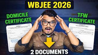 Domicile & Tfw Certificate For Wbjee 2026 Wbjee 2026 Application Form Wbjee 2026