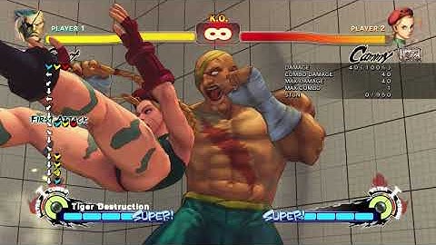 Sagat crossup knee setup + combo