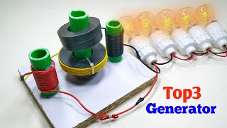Best Electricity Generator Top3 Free Energy 220V Generator Project At Home