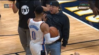 Russell Westbrook Shoves A Crazy Nuggets Fan After Loss