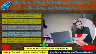 ACCOUNTS PAYABLE (P2P) TECHNICAL INTERVIEW QUESTIONS WITH ANSWERS