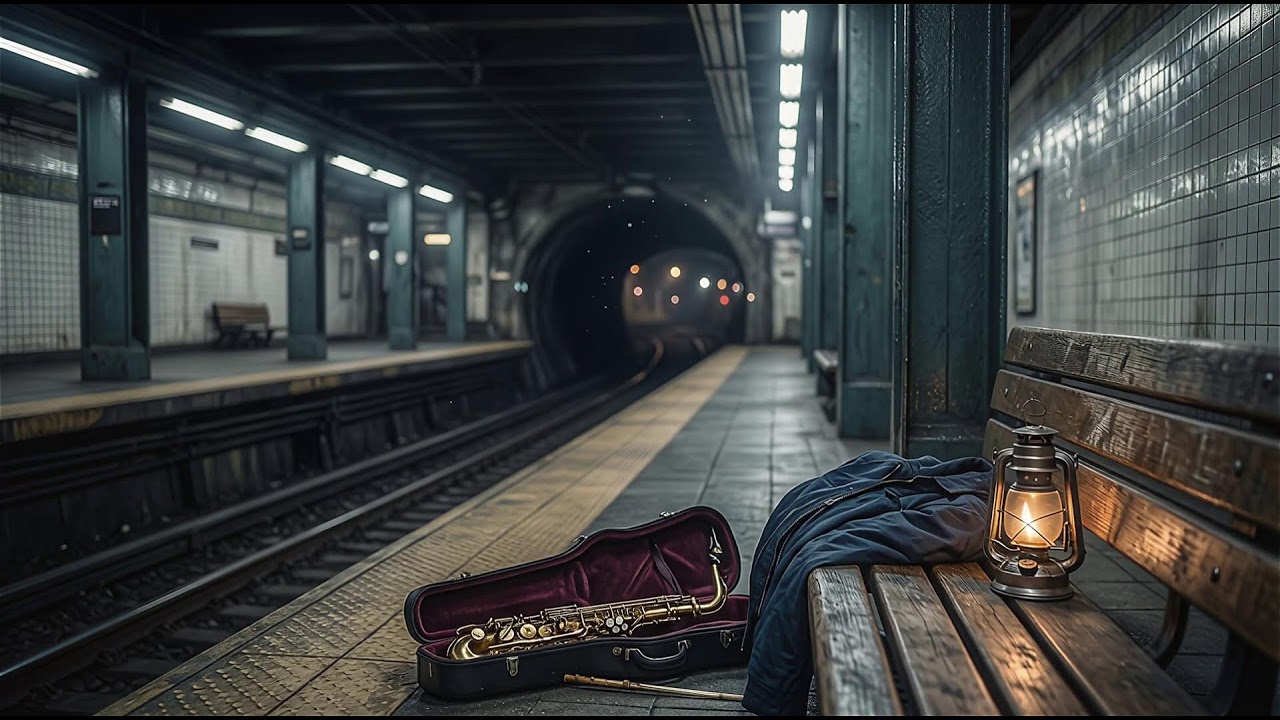 🚂 12 HOURS: Train Station Cafe Jazz Ambience ☕ Rainy Day | Study, Sleep, Focus Music