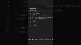 HTML Boilerplate #shorts #vscode #webdevelopment