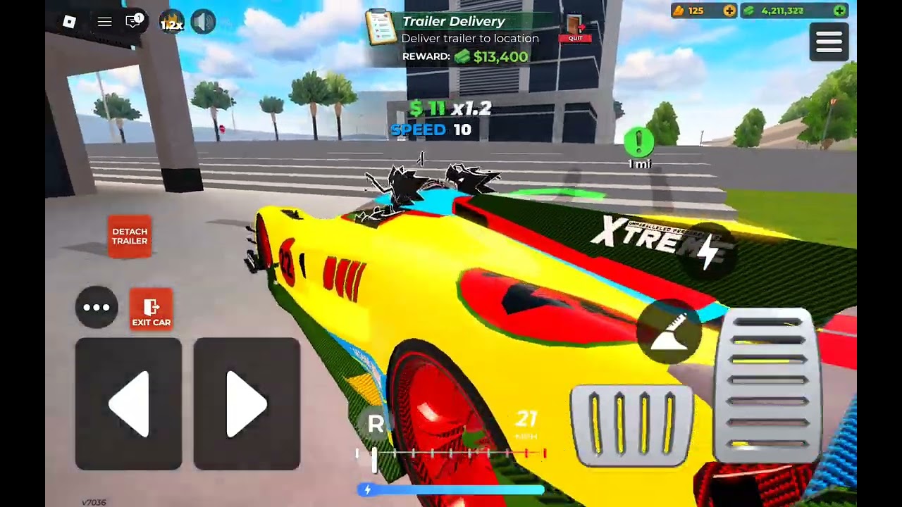 Playing Drive World in Roblox 4