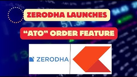 ZERODHA Launches "ATO" Feature | What is ATO Feature in Zerodha? | Alert Trigger Order