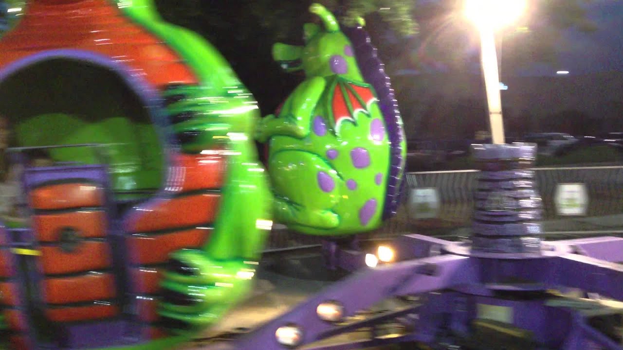 Owen riding dragon spin ride - YouTube