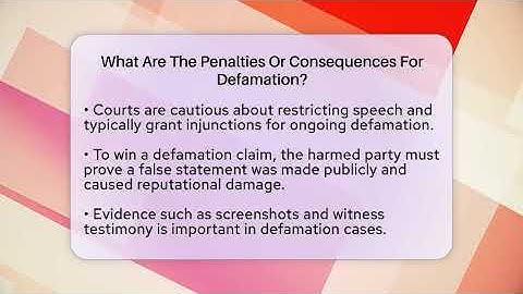What Are The Penalties Or Consequences For Defamation? - Everyday-Networking