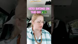 Keto eating on the go! Lunch in car on the drive home. #ketomeals #easyketo #ketoonthego #weightloss