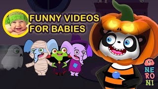 Funny & Spooky video for Babies to Laugh | Goofy Panda and BeeBee - Halloween Special! 🎃