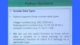 Tutorial 14 -Python Numbers