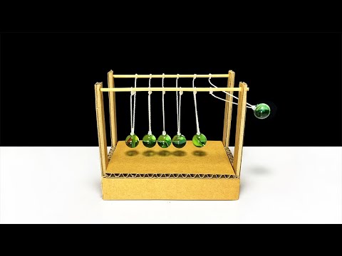 How to Make Simple Newton’s Cradle From marble | วิธีทำลูกตุ้มโมเมนตัมจากลูกแก้ว