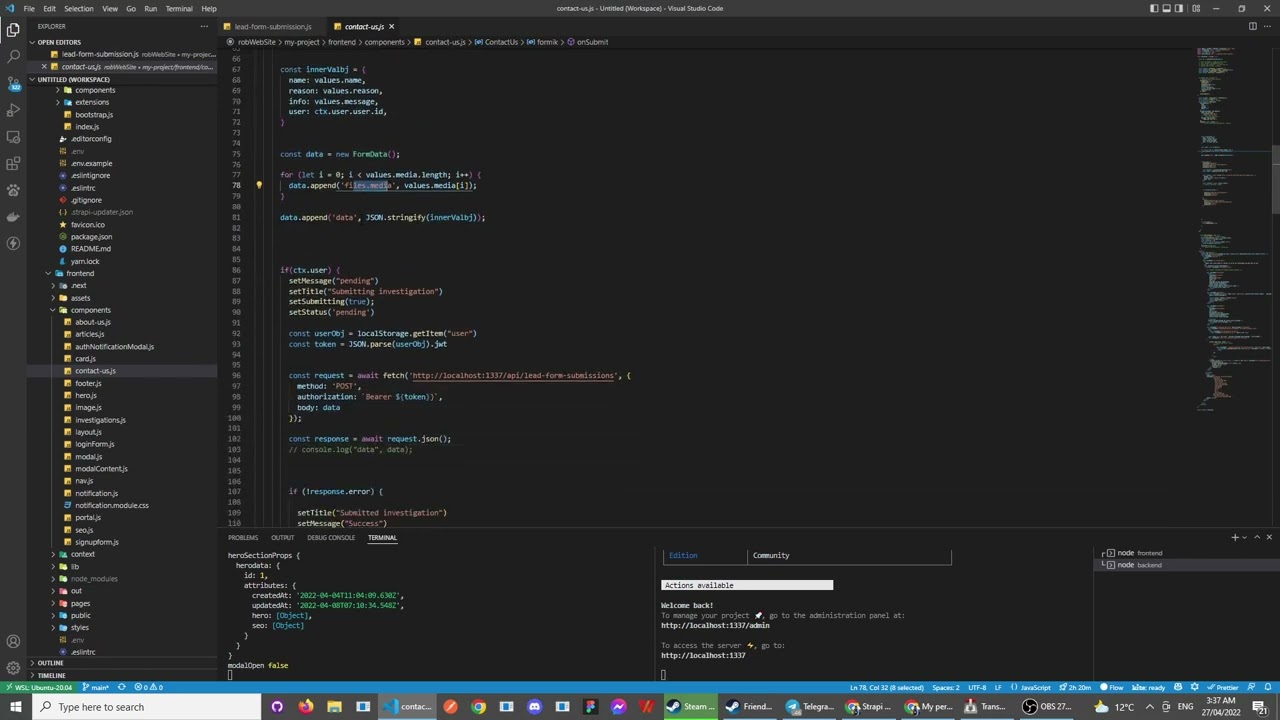 Upload files/multipart files to collection in api controller - strapi ...
