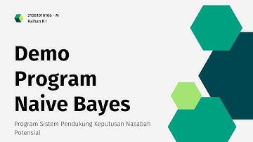 Demo Program Sistem Pendukung Keputusan Nasabah Potensial Metode Naive Bayes