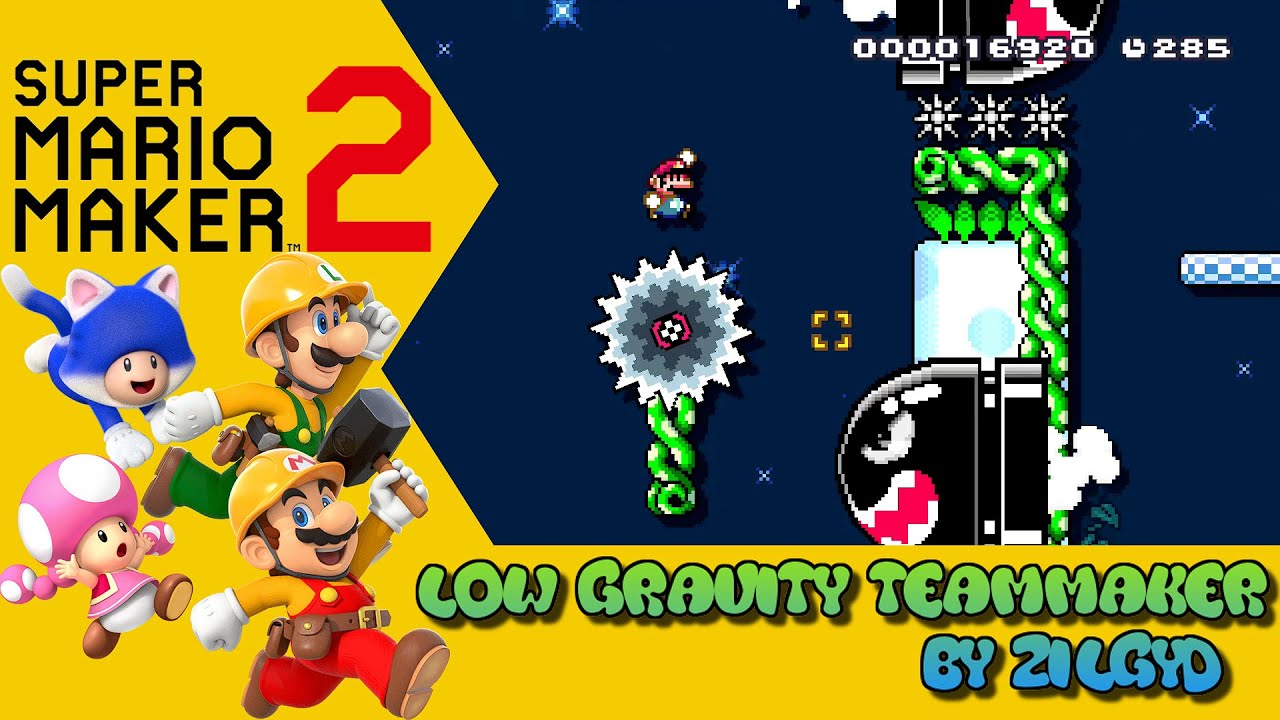 Mario Maker 2 nivel Low Gravity By Zilgyd