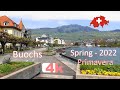 SWITZERLAND - Buochs - PART 2 - LUNGERN - Walking Tour beautiful villages - hermosos pueblos - 4k