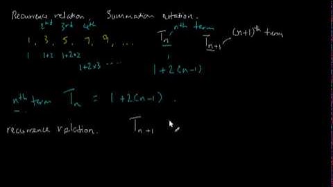 001 Recurrence relation, summation notation