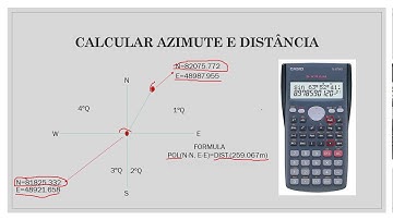 Como calcular Azimute e Distância