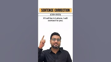 1-min Sentence Correction | CSS Past Papers | Grammar #cssmpt