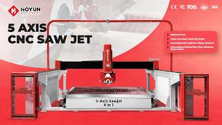 New Generation 5 Axis CNC Saw Jet | Faster & More Stable Waterjet Bridge Saw