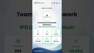 🚀 Teamtech IPO Listed at 19% Gain 📈