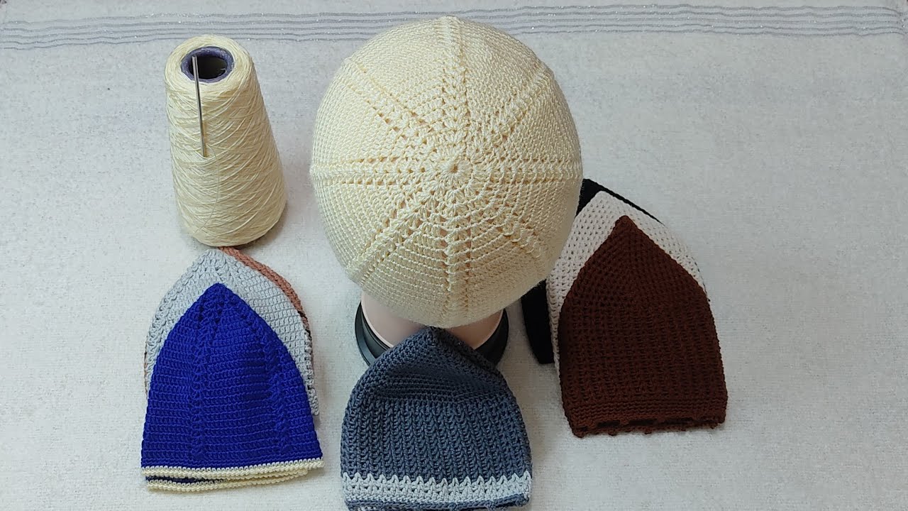 مشروع طواقي الصلاة في حلة جديدة وألوان زاهية. طاقية الصلاة سهلة حتى المبتدئات