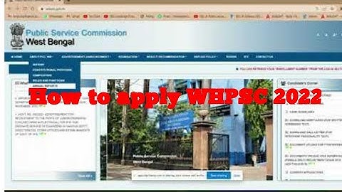 How to apply WBPSC Junior Engineer - Civil, Electrical & Mechanical