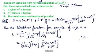 Find Maximum Likelihood Estimator (MLE) for Normal Distribution