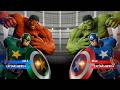 Red Hulk &amp; Green Captain America VS Hulk &amp; Captain America - Marvel vs Capcom Infinite