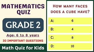 Math Test for Grade 2 | 30 MCQs to Improve Problem Solving & Build Strong Math Skills | Online Test