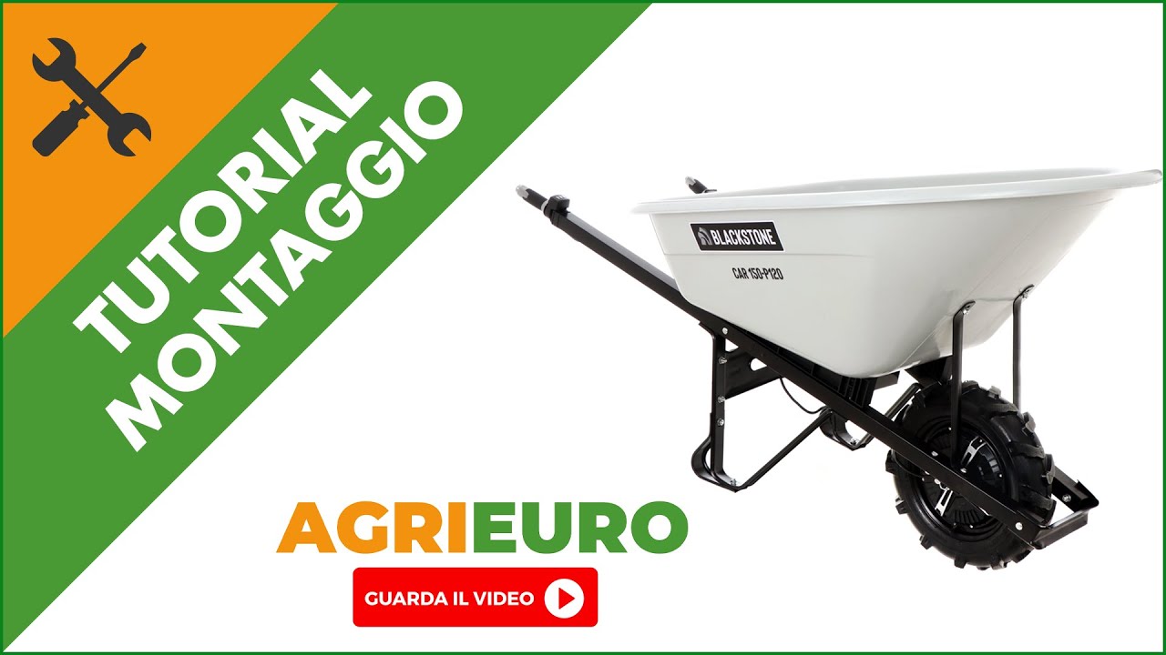 Carriola elettrica BlackStone CAR 150-P120 - Batteria da 24V/12Ah: montaggio
