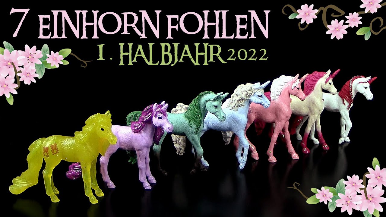 Schleich ® Bayala ® alle 7 Einhornfohlen zum 1. Halbjahr 2022 * Neuheit / New * (Deutsch / German)