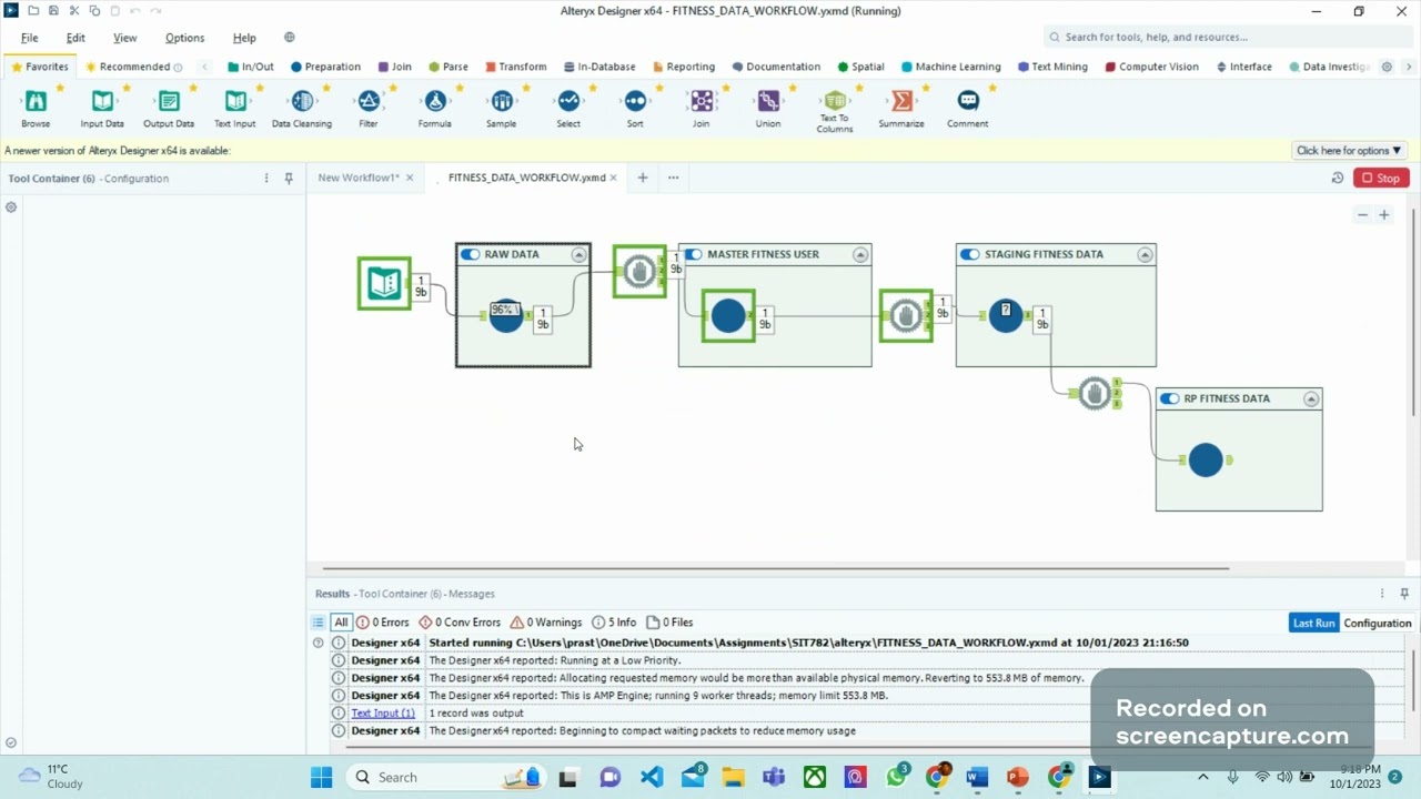 Workflow showcase alteryx and snowflake