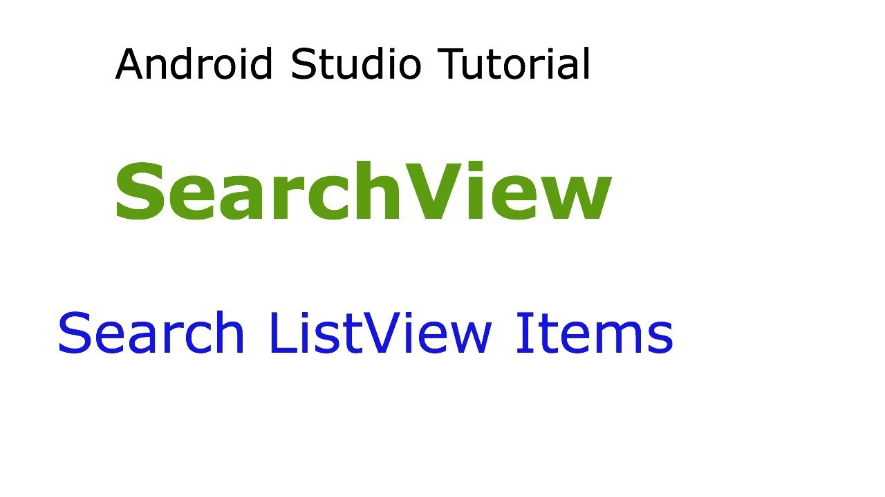 SearchView - Search Items of ListView : Android Tutorial #47 in Hindi ...