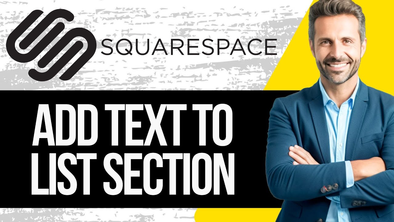 How to Add Text to List Sections in Squarespace - YouTube