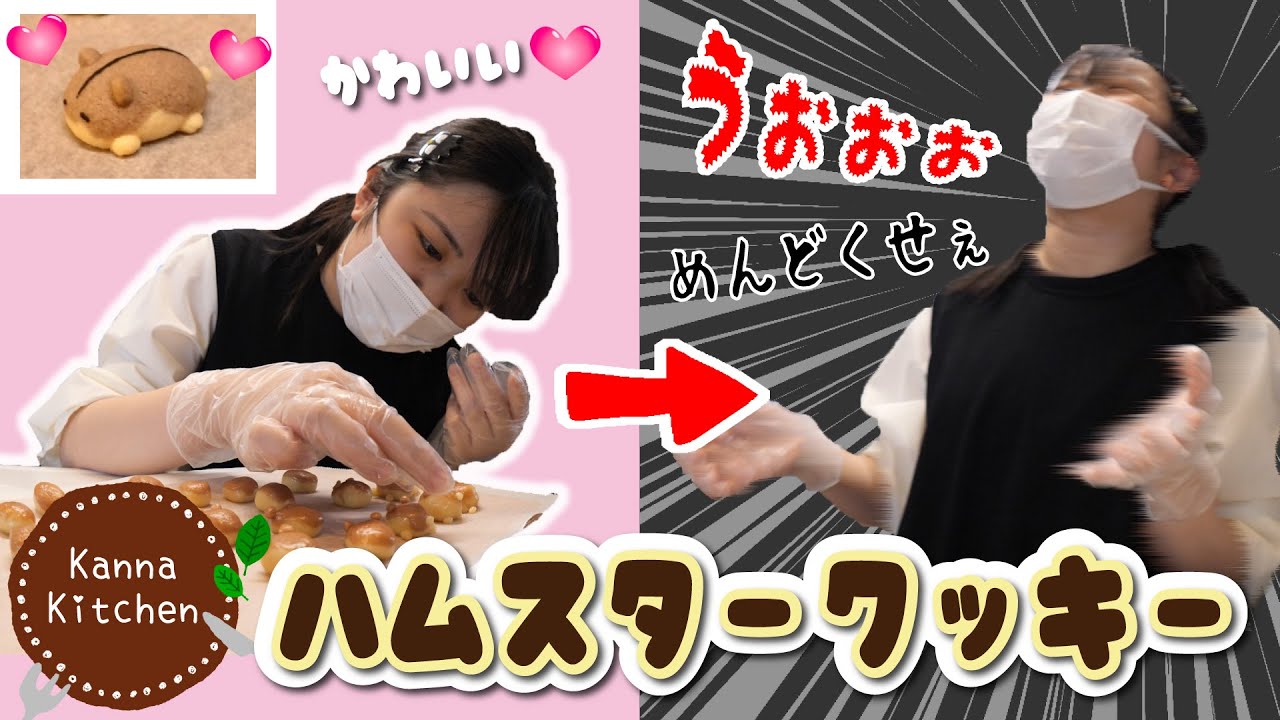 【かんなキッチン】ハムスタークッキー作ったら頭がおかしくなった・・・