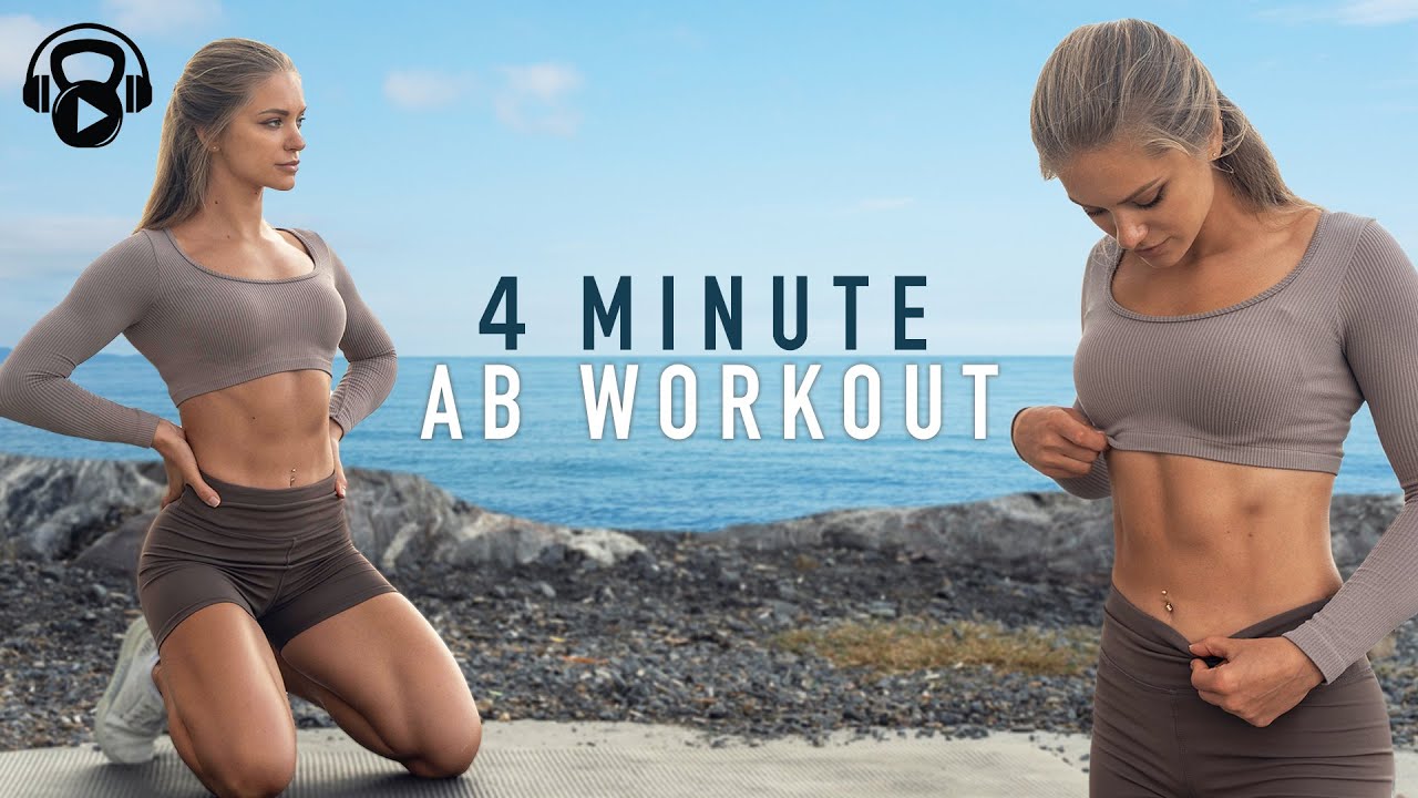 4 MINUTE   AB WORKOUT  No equipment Home Core Workout w Valerie