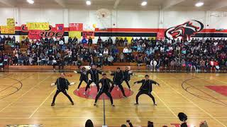 LAHS DANCE TEAM 2018 Male team-winter assembly 2018