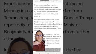 Trump tells Iran and Israel to "stop attacks immediately " #war #iran #trump #israel #breakingnews