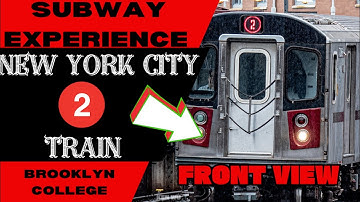 New York City Subway 2 Express Train (to Flatbush Av) Front View