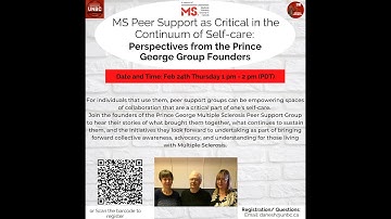 MS Peer Support Groups: Perspectives from the Prince George Group Founders